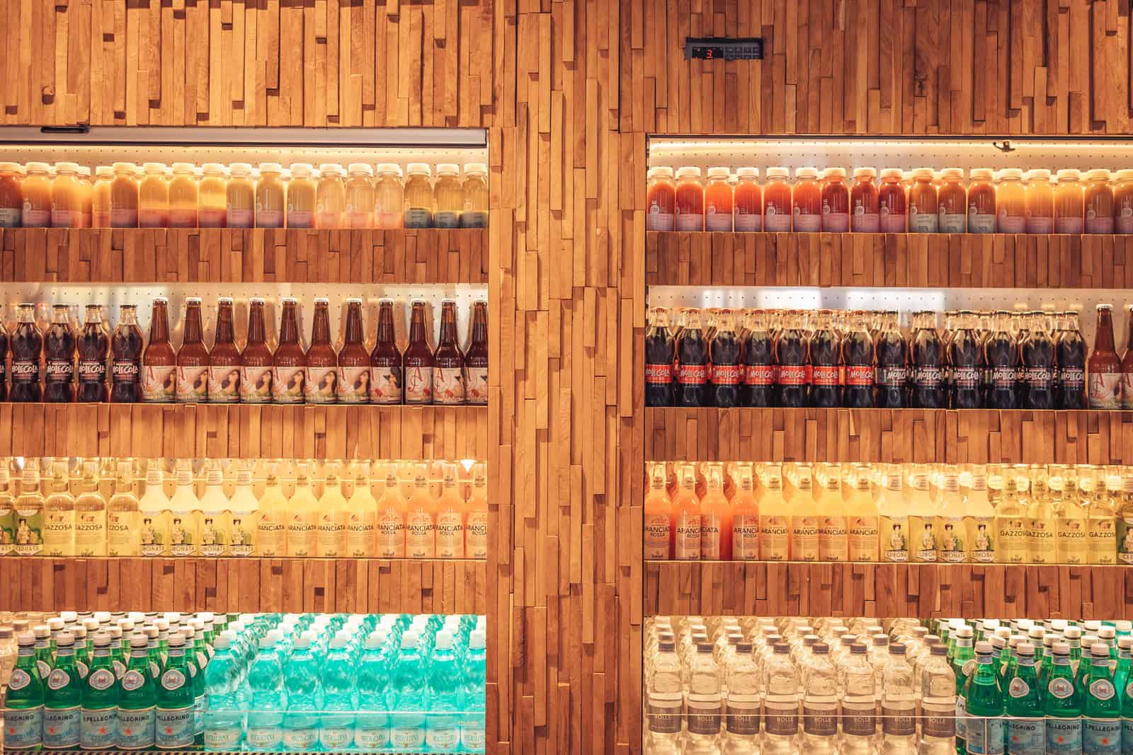 Détail boissons d'un restaurant italien - Calvados